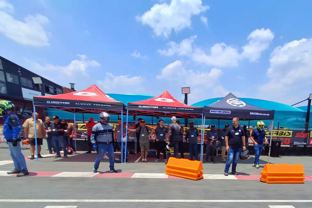 QJ Motor South Africa Launch - Dealers eagerly waiting trackside for their turn to ride a QJ Motor.... any QJ Motor