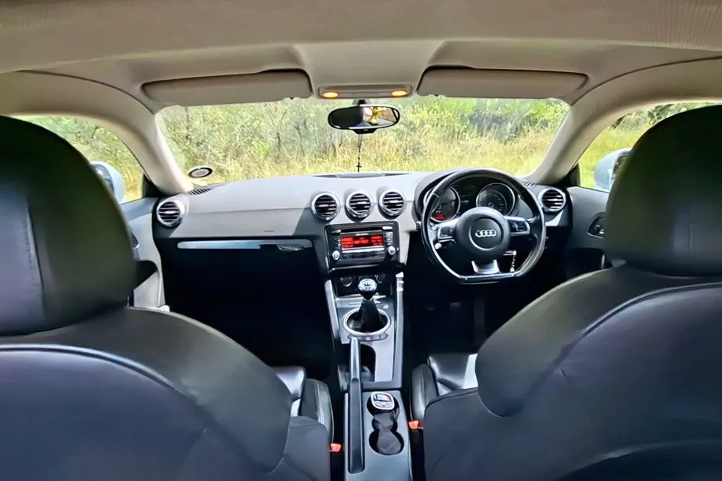 The interior is not only absolute sportscar elegance, but it is still factory fresh