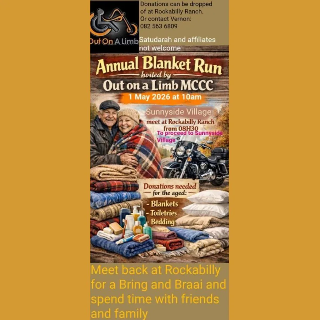 Annual Blanket Run - hosted by Out on a Limb MCC - 1 May 2026