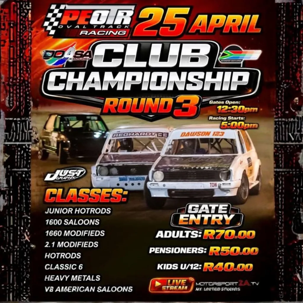 Club Championship Round 3 - PEOTR OVAL TRACK RACING - Port Elizabeth