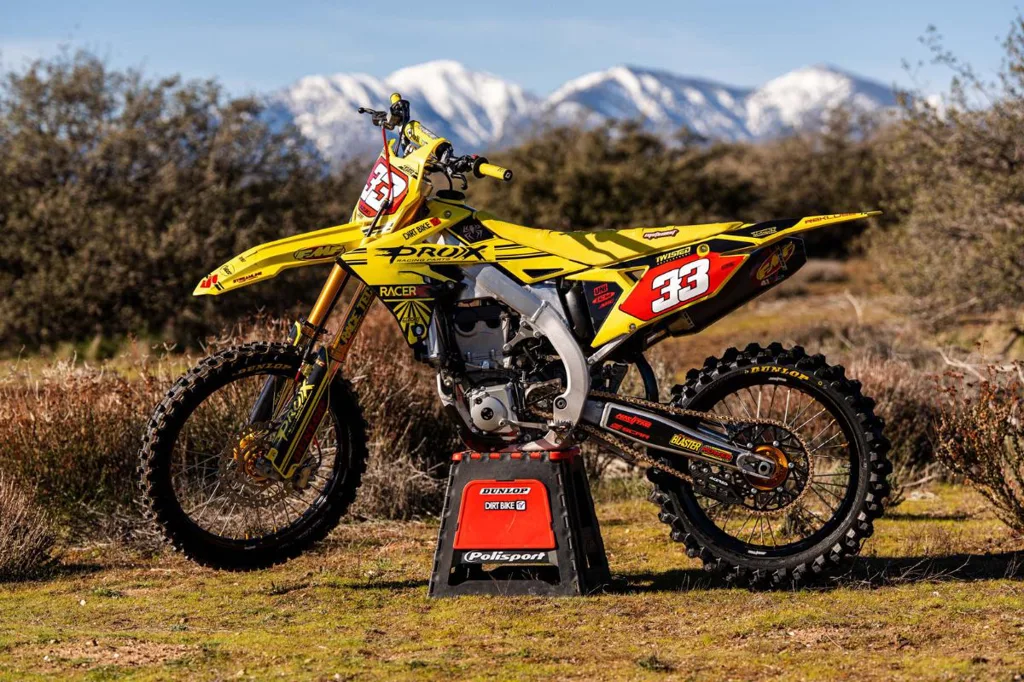 5. Pro X Clutches, Game Services Racing - Yellow Pro X livery bike lhs