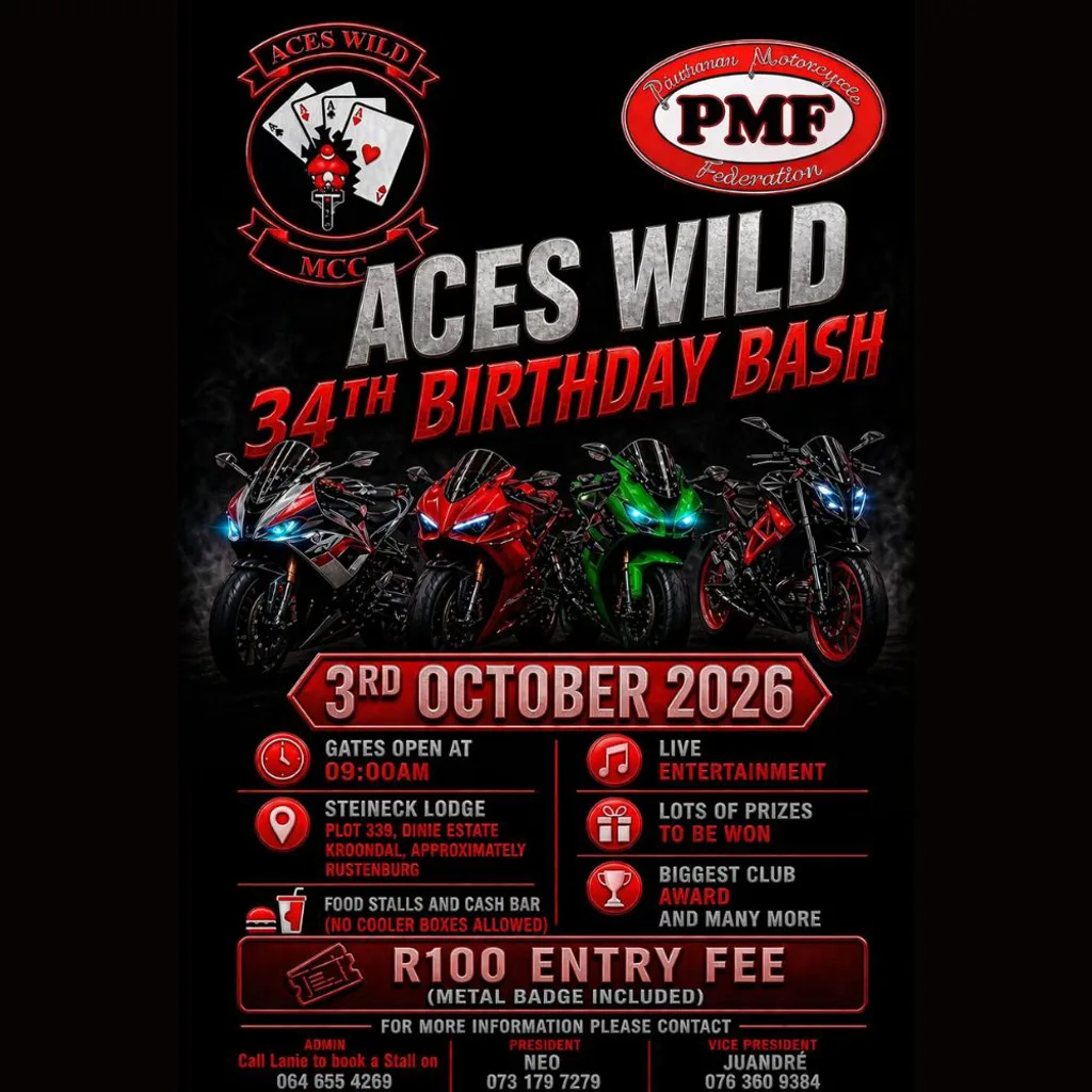 Aces Wild 34th Birthday Bash  -  3 October 2026