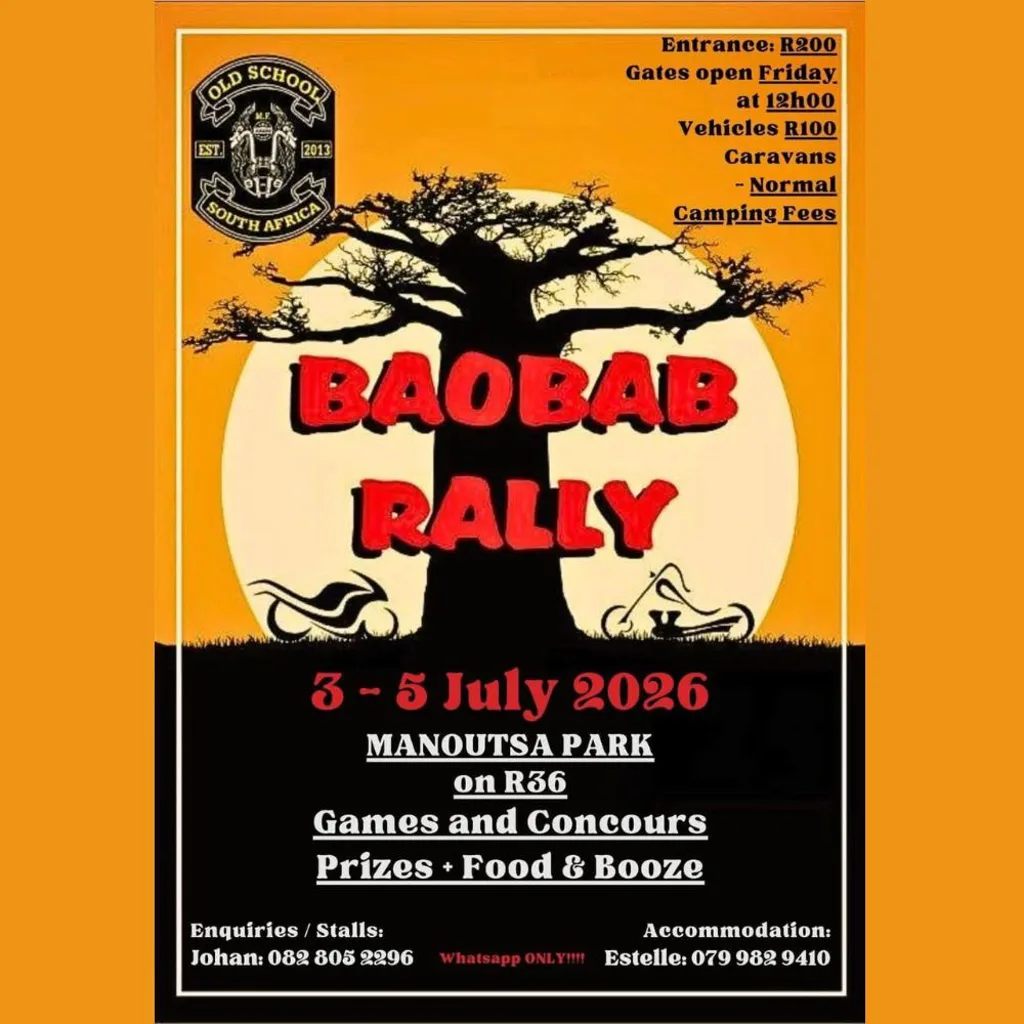 Baobab Rally 2026 - Old School MC - 3-5 July 2026