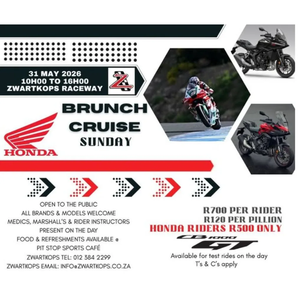 Brunch Cruise Sunday - Zwartkops Raceway  - 31 May 2026