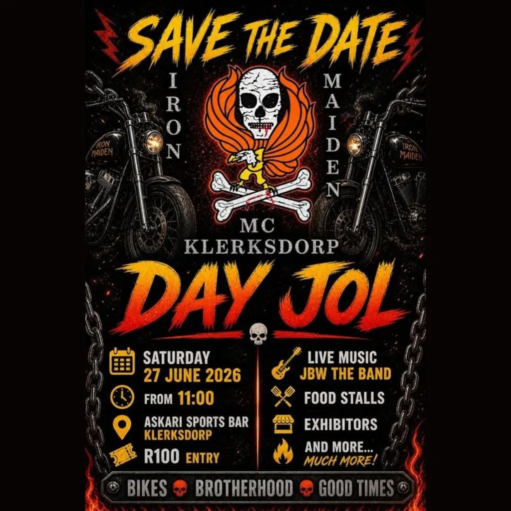 Iron Maiden MC Klerksdorp Day Jol  - 27 June 2026
