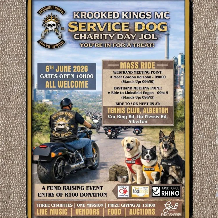 Krooked Kings MC Service Dog Charity Day Jol - 6 June 2026