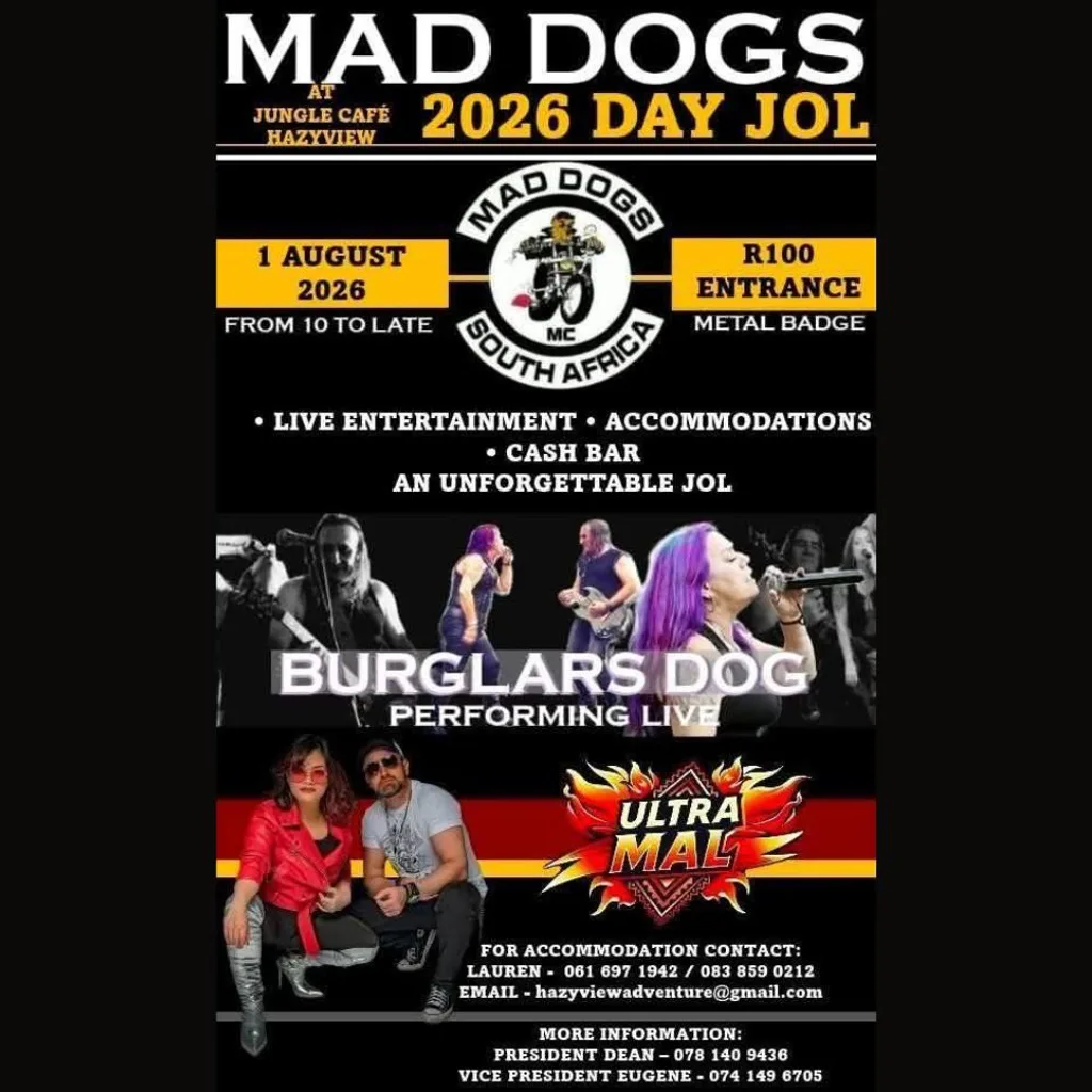 Mad Dogs Day Jol 2026 - Hazyview - 1 August 2026