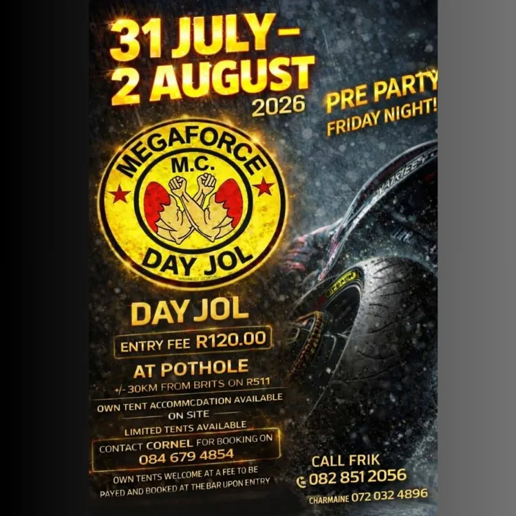 Megaforce MC Day Jol - 31 July - 2 August 2026