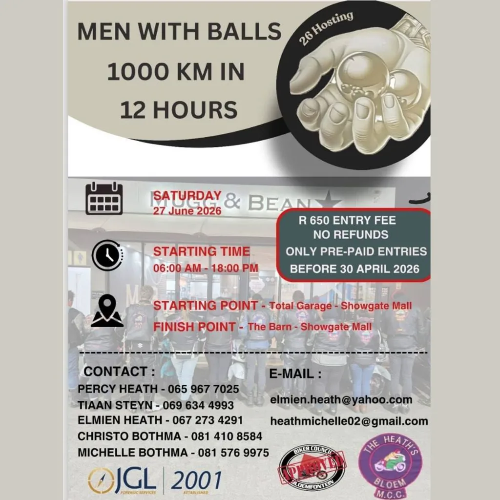 Men with Balls 1000km in 12 hours - 27 June 2026