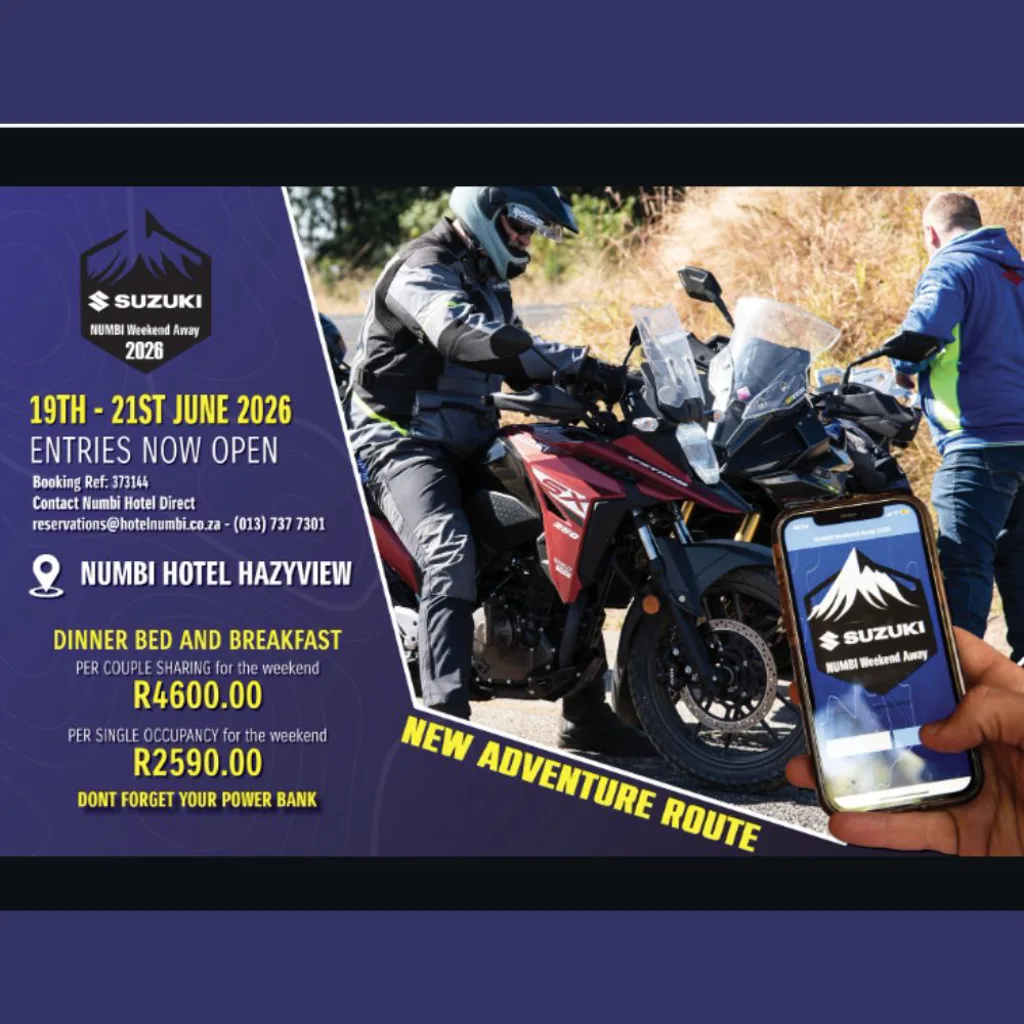 Suzuki Numbi Weekend Away  -  19-21 June 2026 