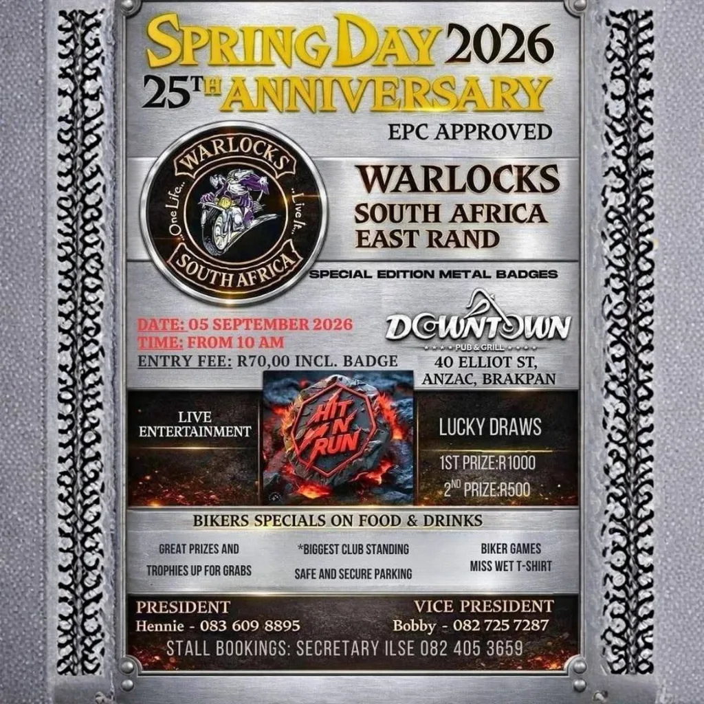 Warlocks SA East Rand Spring Day 25th Anniversary - 5 September 2026