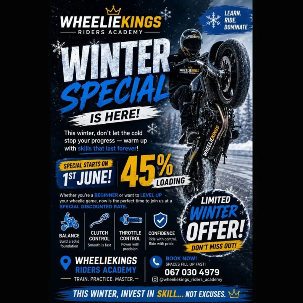 Wheeliekings Riders Academy Winter Special - 1-30 June 2026 