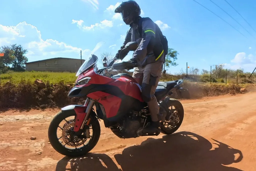 15.Multistrada V2S - That electronic suspension is something special  off road