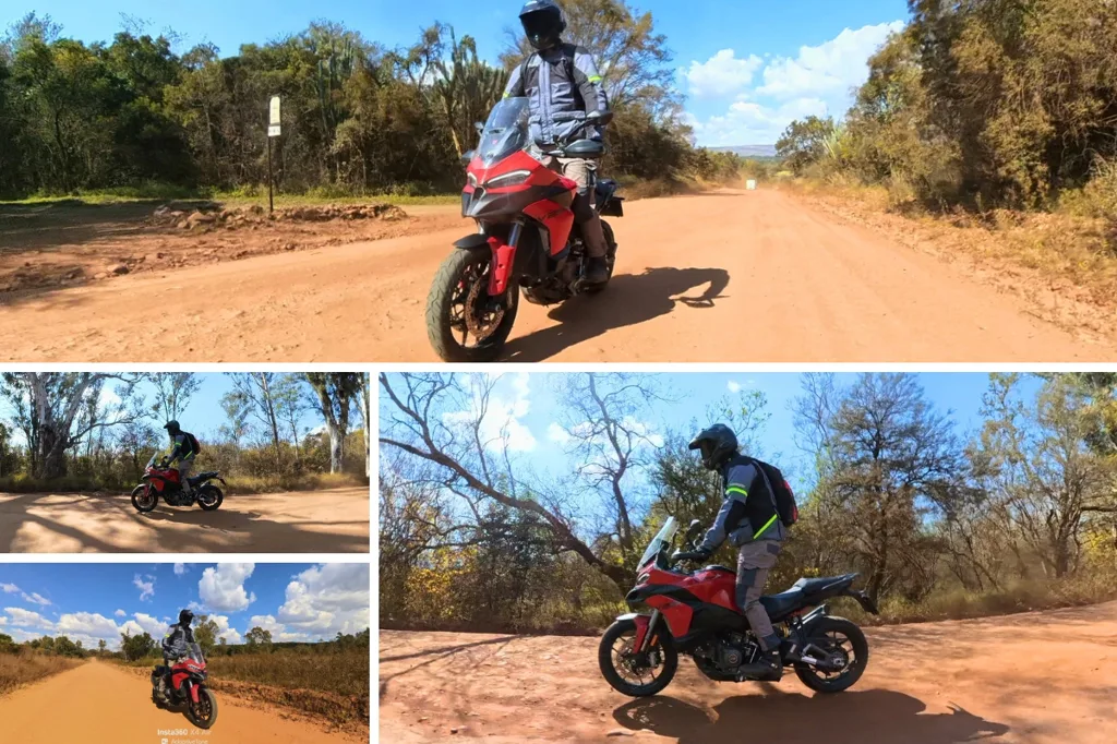 32. Multistrada V2S - The wheels and shocks are doing the Riverdance while the rider remains steady