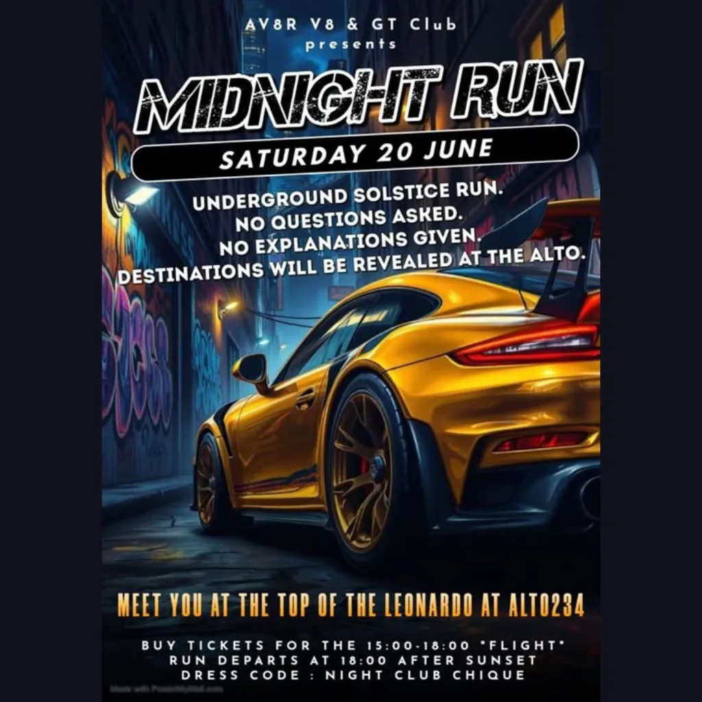 AV8R V8 &GT Club presents Midnight Run - 20 June 2026