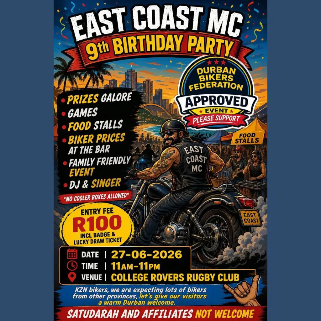 East Coast MC 9th Birthday Bash - 27 June 2026
