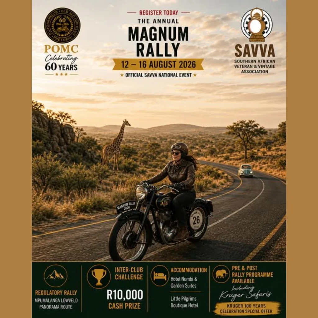 The Annual Magnum Rally Vintage Vehicles -12 to 16 August 2026 