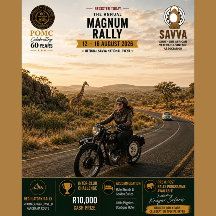 The Annual Magnum Rally Vintage Vehicles - 12 to 16 August 2026 