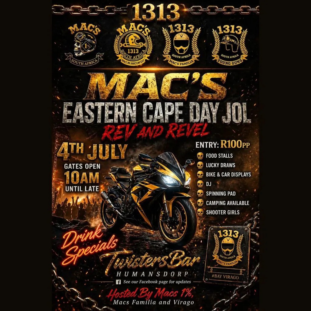 1313 MAC's Eastern Cape Day Jol - REV and REVEL  - 4 July 2026