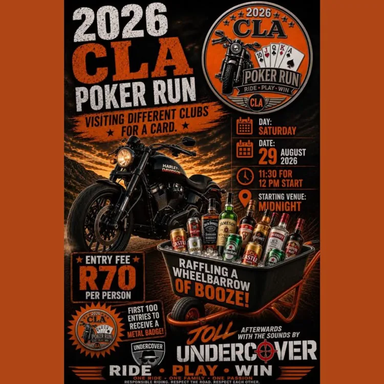 2026 CLA Poker Run  - 29 August 2026
