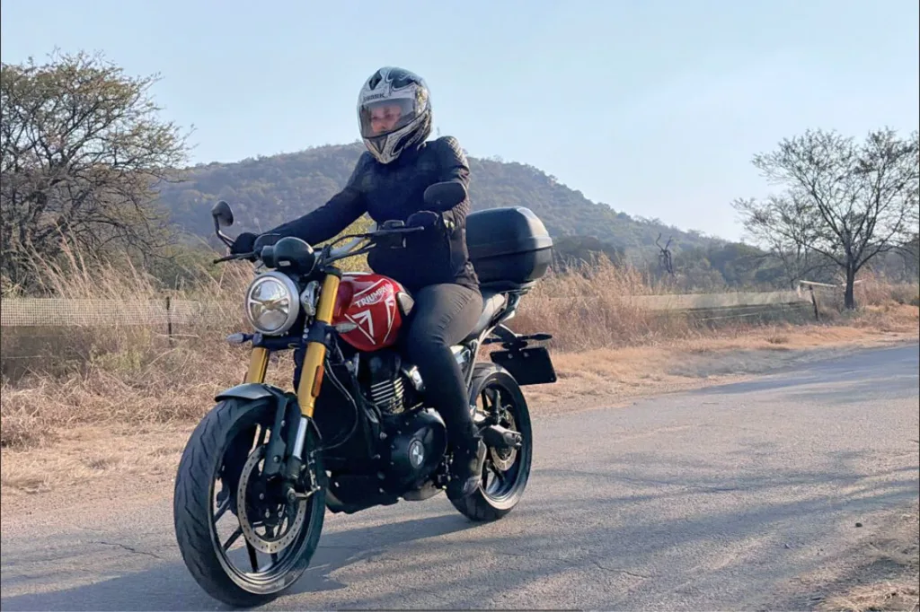 3. Triumph - There is something about being on the back of a motorcycle moving through South African landscape