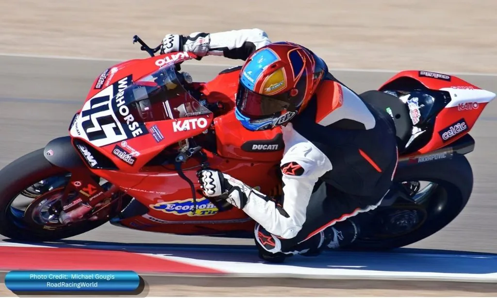 5. South African Racers Who Shaped MotoAmerica - Cam Petersen on horse Warhorse Ducati