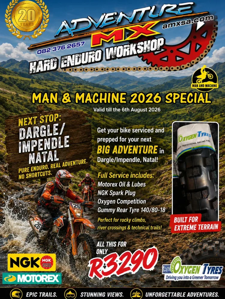 Adventure MX SA - Hard Enduro Workshop - 16 July to 6 August 2026