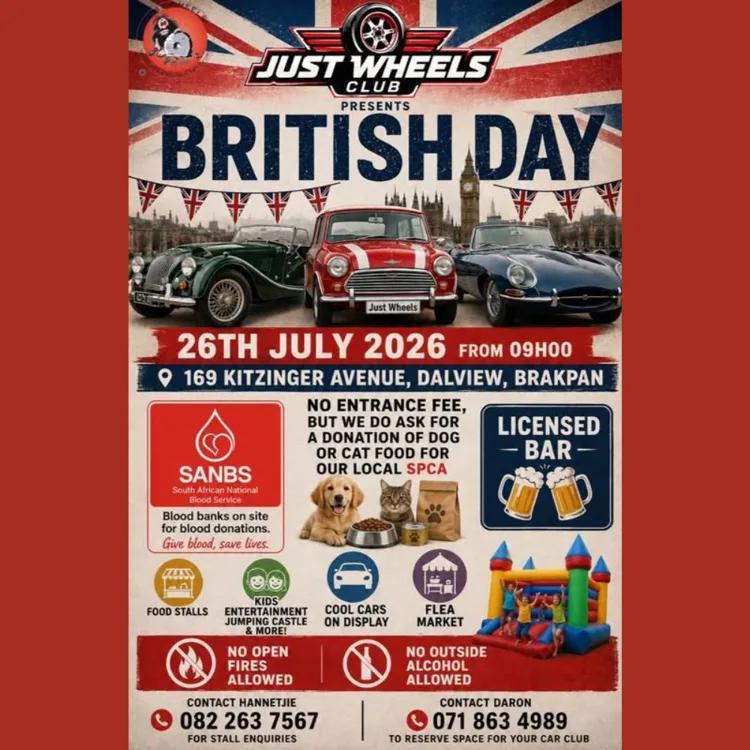 Just Wheels Club presents British Day - 26 July 2026