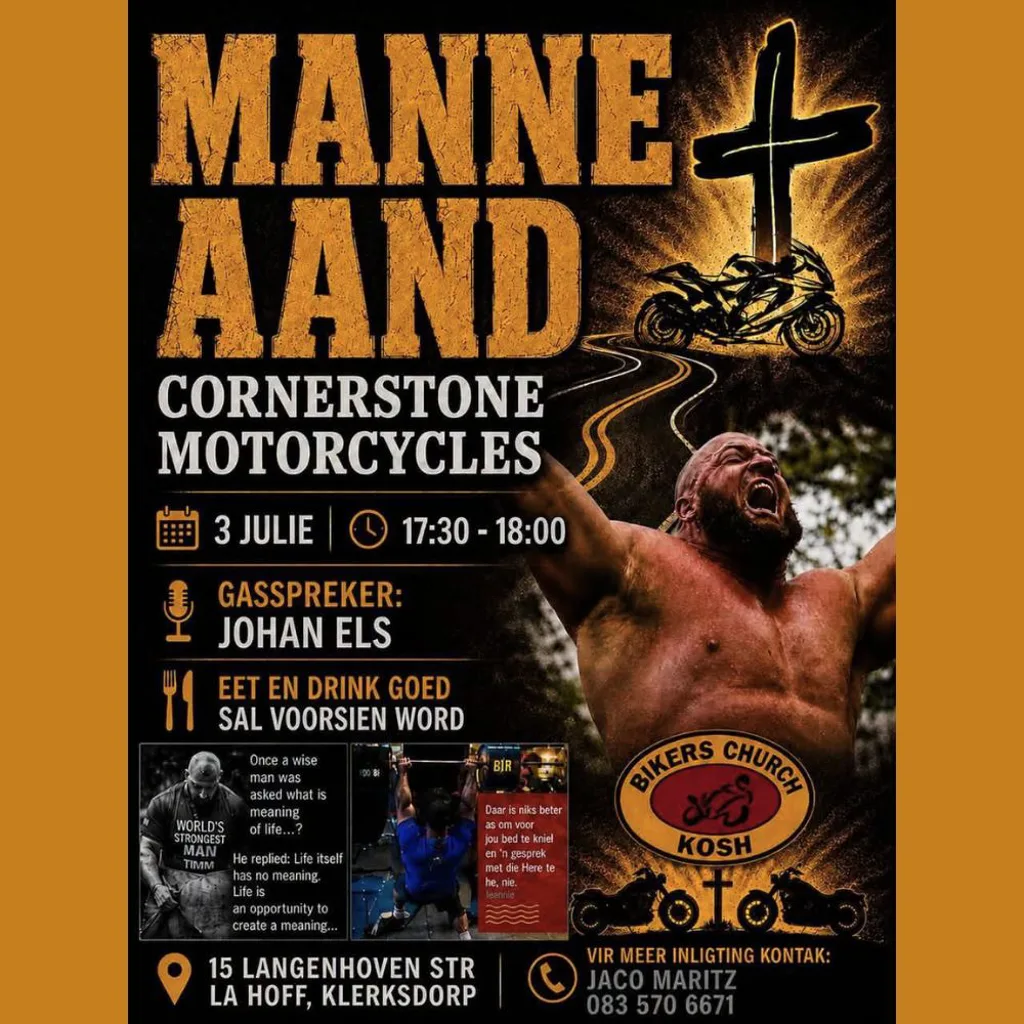 Manne Aand - Cornerstone Motorcycles - 3 July 2026