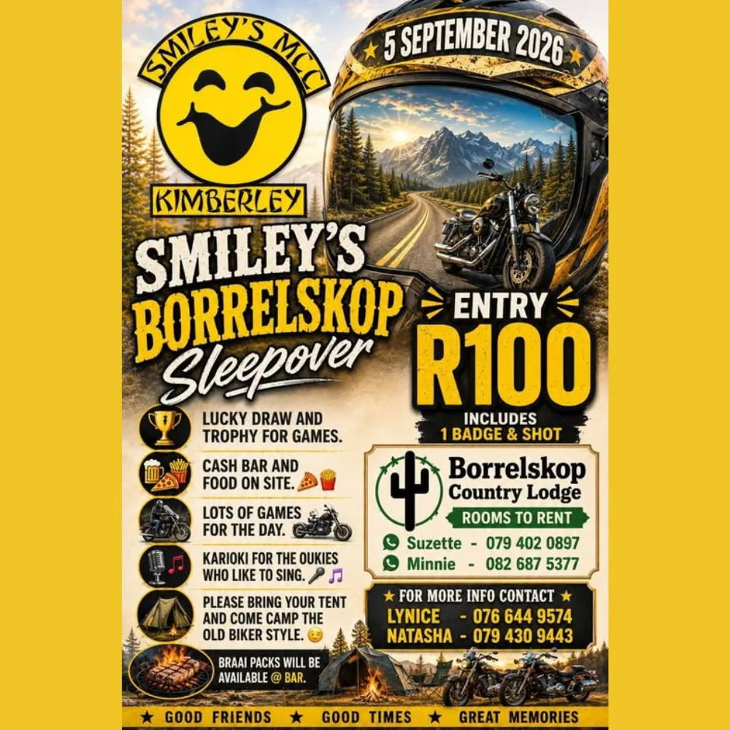 Simley's MCC Kimberley - Smiley's Borrelskop Sleepover - 5 September 2026