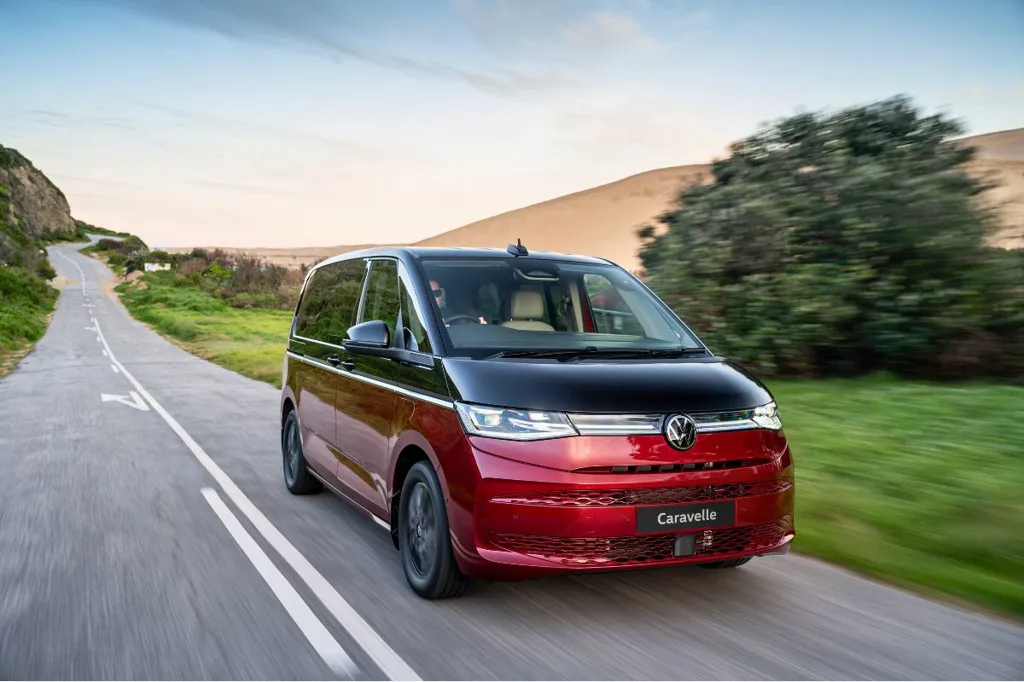 2. Volkswagen Caravelle eHybrid: IQ.LIGHT LED Matrix headlights.