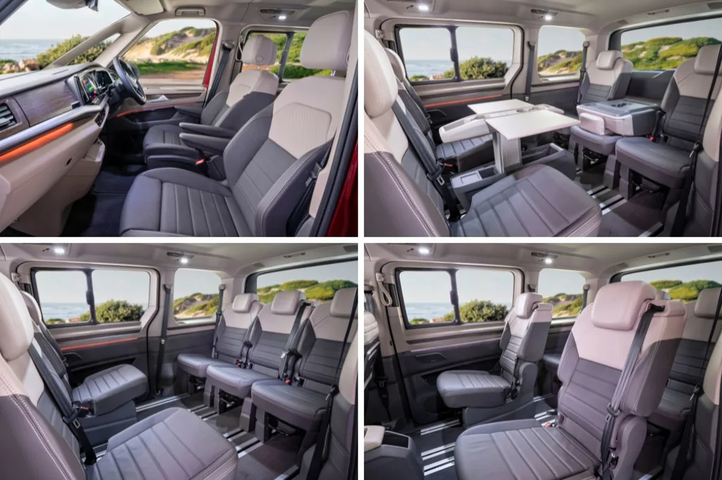 3. Volkswagen Caravelle eHybrid: Spacious, well appointed 7 seat interior.