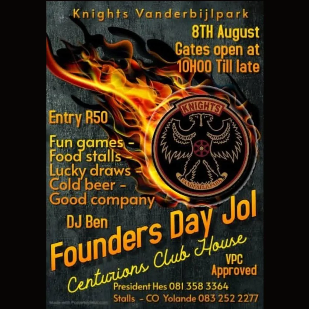 Knights Vanderbijlpark Founders Day Jol - 8 August 2026