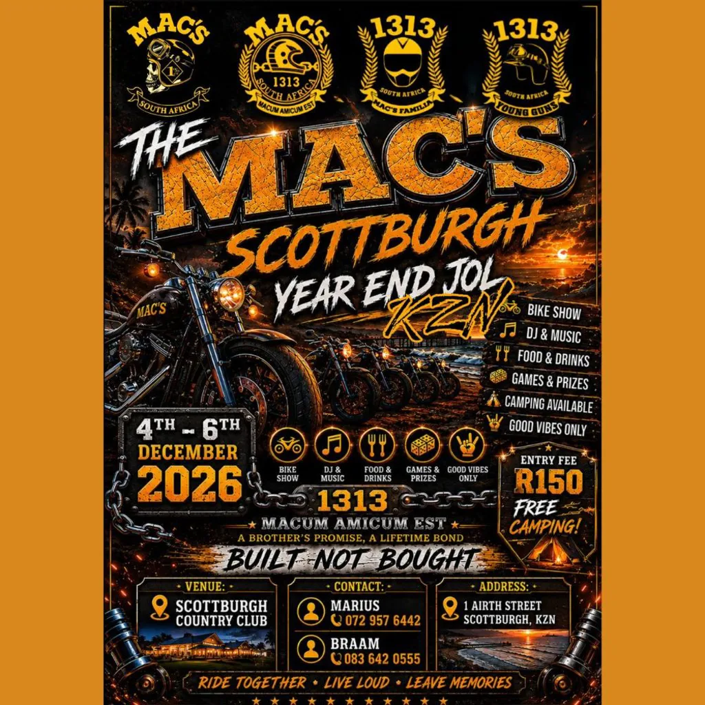 The Mac's Scottburgh Year End Jol KZN - 4 to 6 December 2026