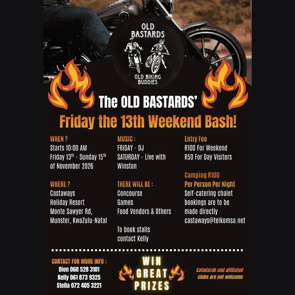 The Old Bastards Friday the 13th Weekend Bash - 13 to 15 November 2026