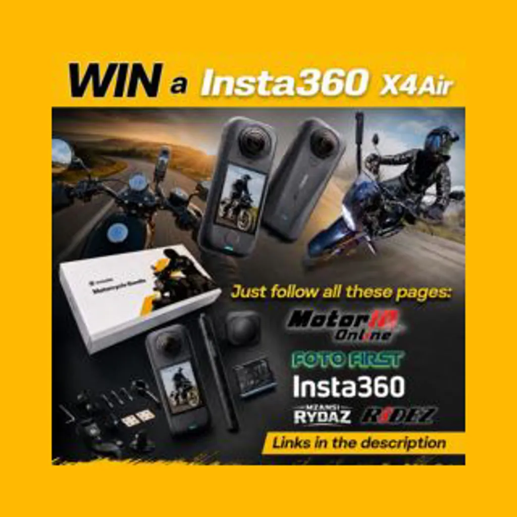 Win an INSTA360 X4 and Motorcycle bundle